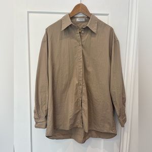 Babaton essential oversized button up shirt